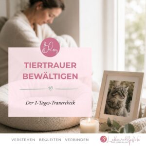 Frau trauert um Katze