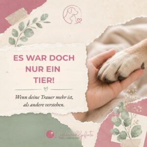 Hand hält eine Hundepfote